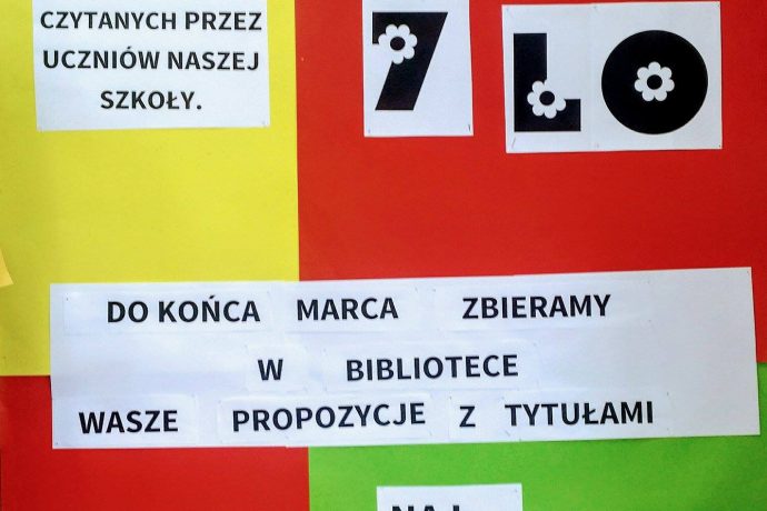 Plebiscyt na najlepszą książkę VII LO.