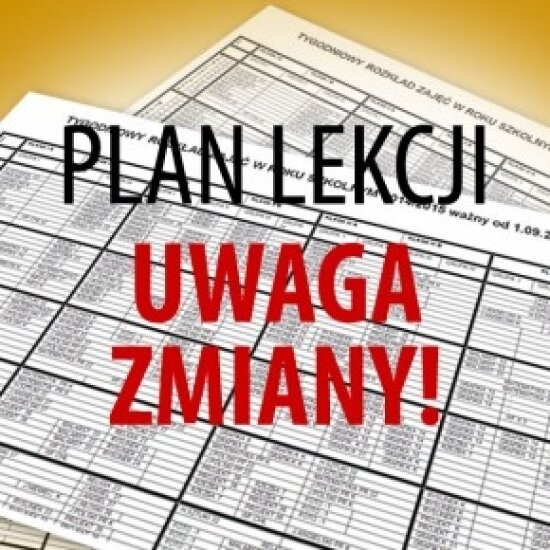 Zmiany w planie lekcji