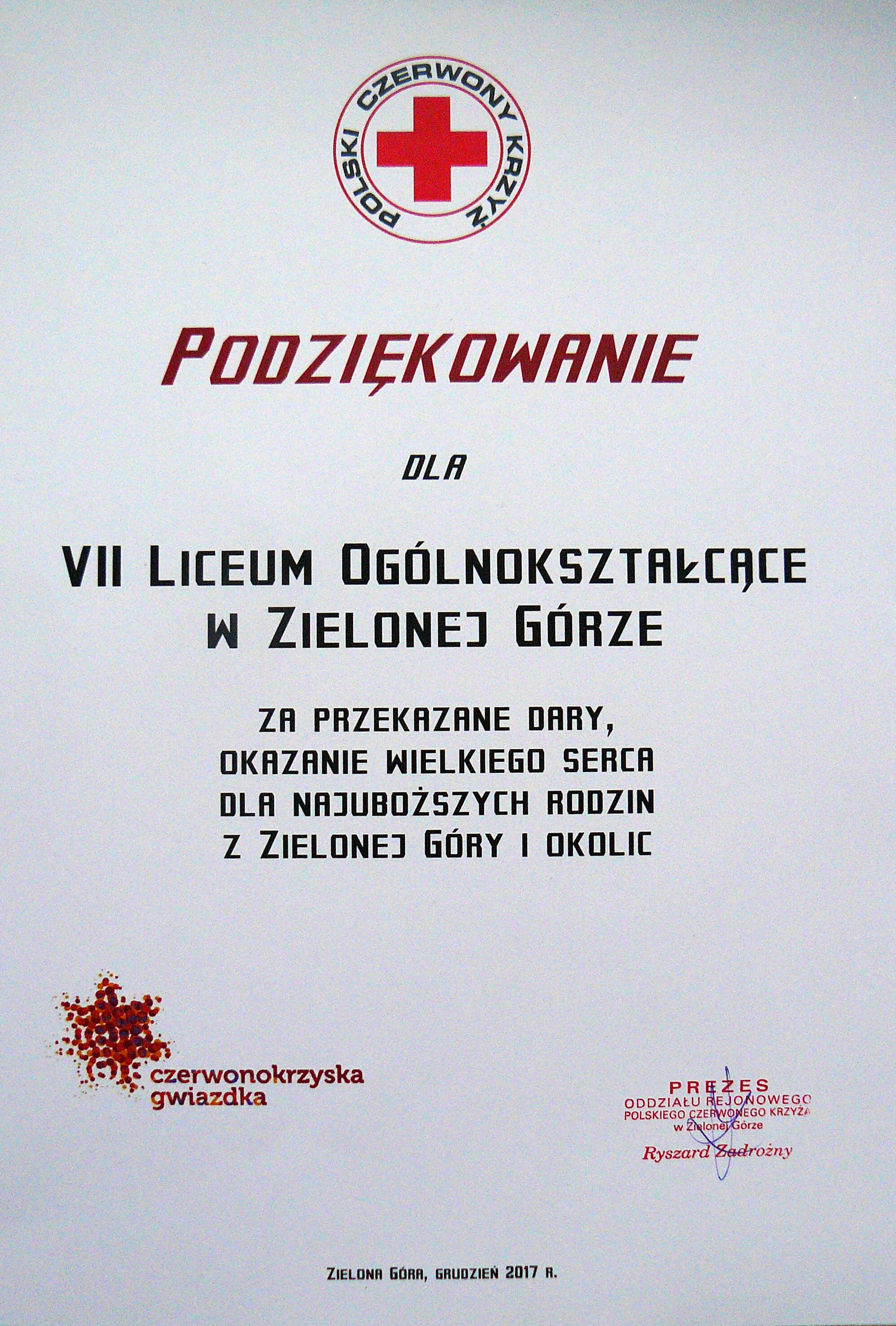 Czerwonokrzyska gwiazdka - zbiórka żywności dla potrzebujących