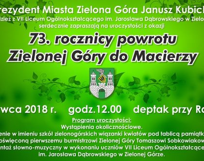 73.rocznica Powrotu Zielonej Góry do Macierzy