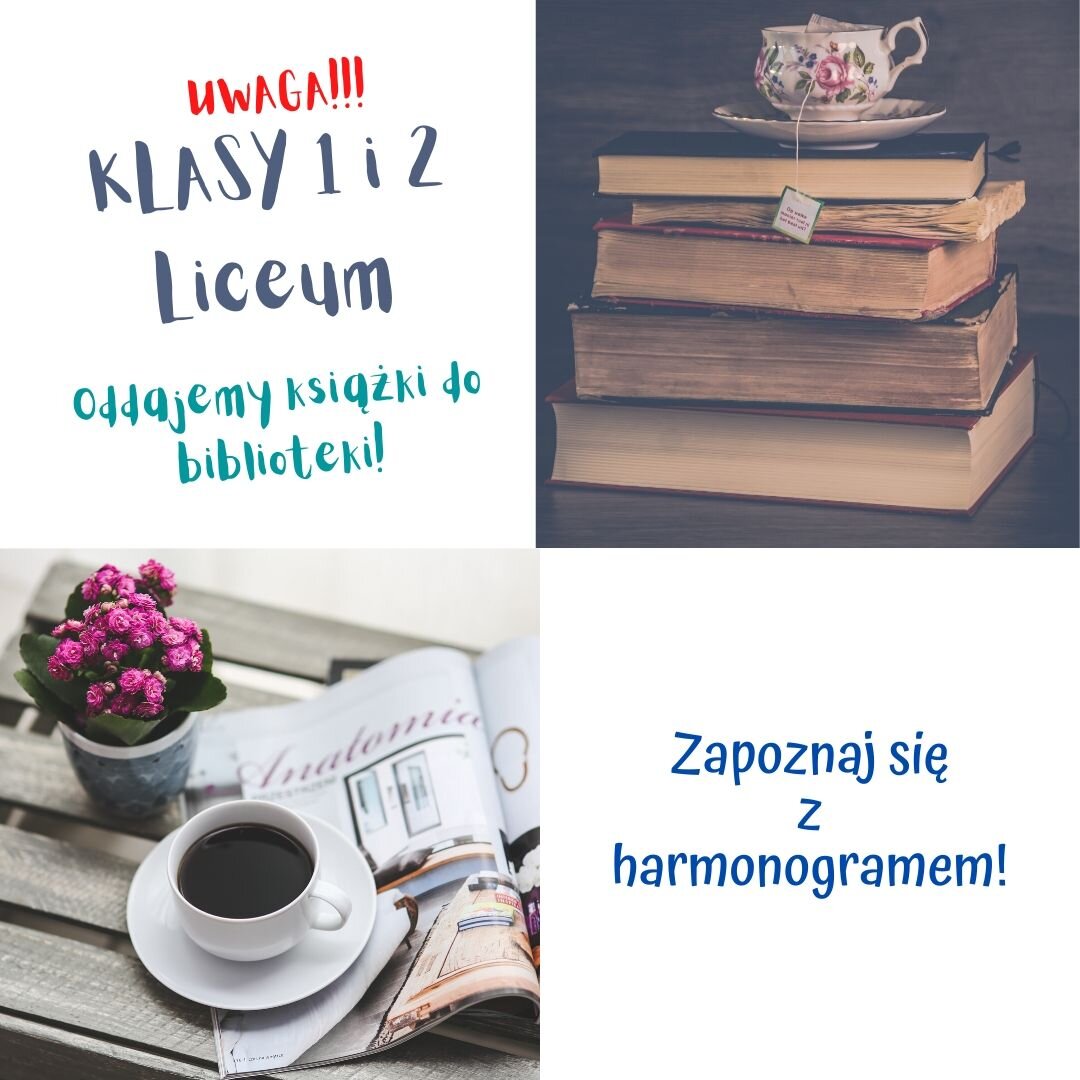 Biblioteka szkolna VII LO informuje o terminach i sposobie rozliczania się z wypożyczonych książek.