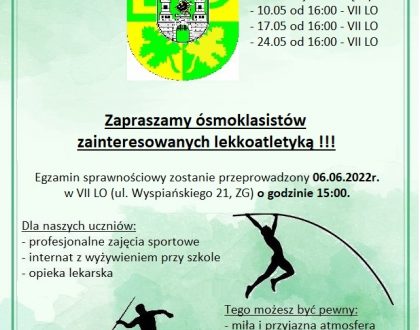 Rekrutacja 2022/2023 - Konsultacje z lekkoatletyki