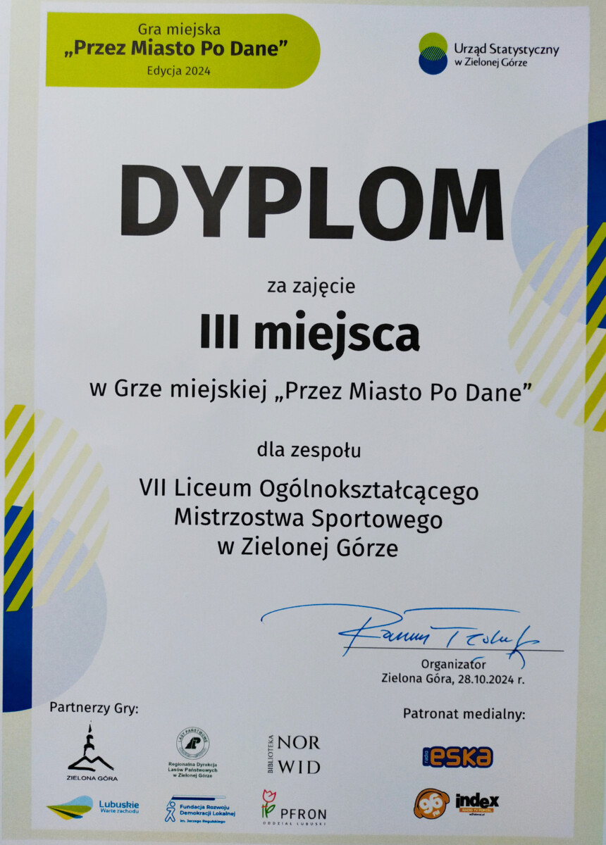Mamy III miejsce i dyplom!!!